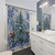 Blue Chinoiserie Christmas Tree Shower Curtain