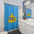 Submarine-Themed Doodle Print Shower Curtain