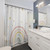 Pastel Rainbow Shower Curtains for Bathroom Decor
