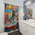 Colorful Pop Art Shower Curtains with Sneaker Designs