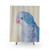 Blue Quaker Parrot Portrait Shower Curtain