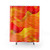 Abstract Wave Pattern Red and Yellow Shower Curtain