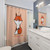 Colorful fox print shower curtain