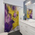 Abstract Paint Purple and Yellow Shower Curtains