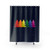 Rainbow Christmas Trees Shower Curtain