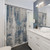 Abstract Blues and Grays Shower Curtain