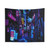 Futuristic Blue Tokyo Alleys Tapestry
