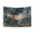 Antique Flemish Tapestry with Greenery and Trees in Woodland Landscape