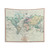 Vintage World Map (1801) Tapestry - Historical Geography Wall Art