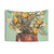 Vintage Floral Collage Tapestry