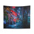 Heavy Rain Over Neo Tokyo Tapestry Wall Art