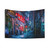 Heavy Rain Over Neo Tokyo Tapestry Wall Art