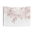 Rose Gold Floral Doodle Tapestry
