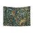 Greenery Forest Animals Blue Green Floral Tapestry
