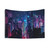 Neon City Aesthetic Tapestry - Futuristic Wall Art