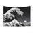 The Dark Wave Tapestry - Oriental Wall Hanging with Great Wave Design