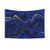 Lapis Lazuli Marble Swirls Abstract Art Tapestry