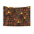 Bookshelf Night Light Tapestry for Book Lovers