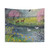 Spring River Tapestry featuring scenic landscape with wildlife and florals