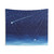 Blue sailing tapestry with shooting stars and ocean waves