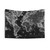 Vintage Black and White World Map Tapestry