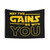 May The Gains Be With You Motivational Tapestry
