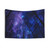 Cosmic Tapestry with Black Trees, Deep Blue, and Purple Space
