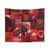 Red Aesthetic Collage Tapestry
