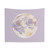 Lavender Peach Moon Tapestry - Celestial Wall Hanging