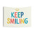 Colorful Keep Smiling Inspirational Tapestry