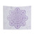 Lavender Mandala Tapestry on White Marble Background