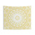 White Lace Mandala Tapestry on Sunshine Yellow Background