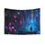 Anime Cyberpunk City Tapestry Wall Hanging