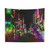 Psychedelic Acid Trip Night Tapestry - Neon Seoul Cityscape