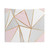 Pink, Grey & Gold Geometric Abstract Tapestry
