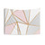 Pink, Grey & Gold Geometric Abstract Tapestry