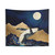 Live Free Whale Tapestry Wall Hanging