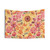 Boho 60s Floral Tapestry Wall Hanging