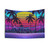 Radiant Sunset Synthwave Tapestry