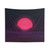 Neon Sunset Tapestry - Retro Mountain Landscape Wall Decor