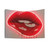 Neon Lip Biting Tapestry Wall Art