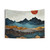 Amber Dusk Landscape Tapestry