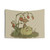 Enchanting Cottagecore Tapestry with Whimsical Frogs and Mushrooms