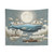 Retro Ocean Meets Sky Tapestry Wall Hanging