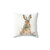 Startled Hare Watercolor Decorative Pillow