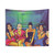 Kardashian Family Tapestry with Humorous Middle Finger Design