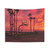 Basketballground and Purple Sunset Tapestry