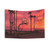 Basketballground and Purple Sunset Tapestry
