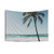 Tropical Palm Tree Beach Tapestry
