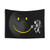 Surreal space-themed tapestry with a smiling face